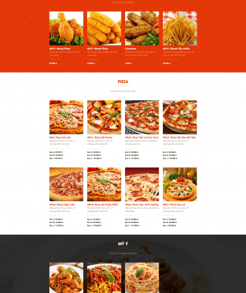 Mẫu website bán Pizza