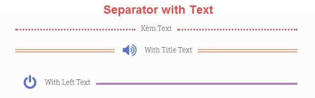 Element - Separator with Text