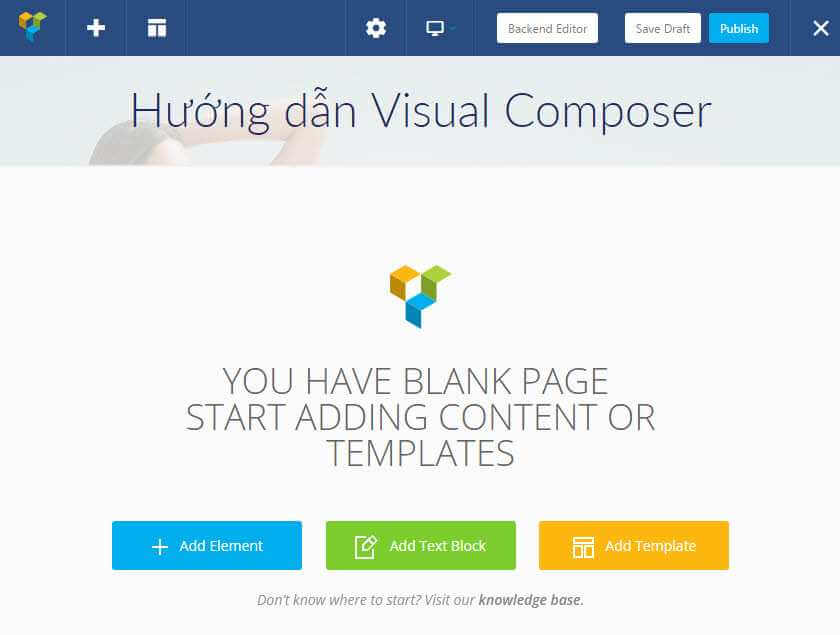 Frontend Editor của Visual Composer